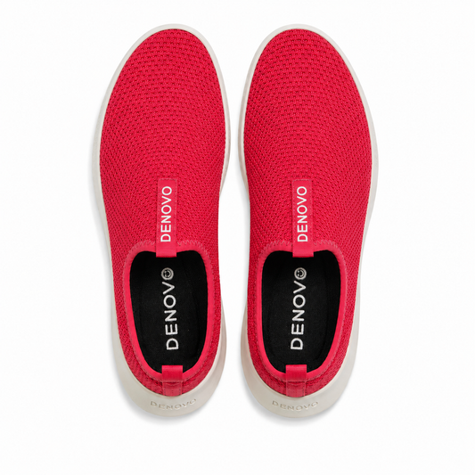 Tênis Feminino Slip-On Kyoto Pink Denovo — par em vista superior